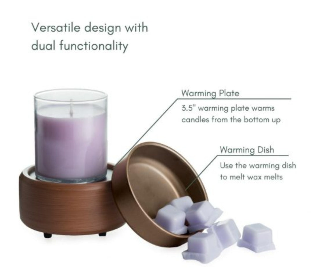 2-In-1 Classic Fragrance Warmer (Pewter Walnut)